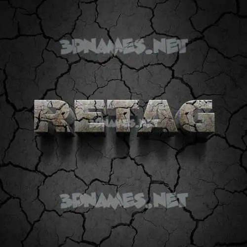 retag in Cracked Stone style - 3D name wallpaper retag in Cracked Stone style - 3D name wallpaper