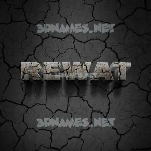 rewat in Cracked Stone style - 3D name wallpaper rewat in Cracked Stone style - 3D name wallpaper