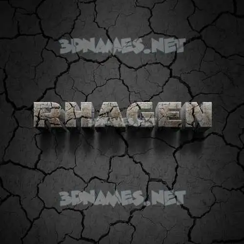 rhagen in Cracked Stone style - 3D name wallpaper rhagen in Cracked Stone style - 3D name wallpaper