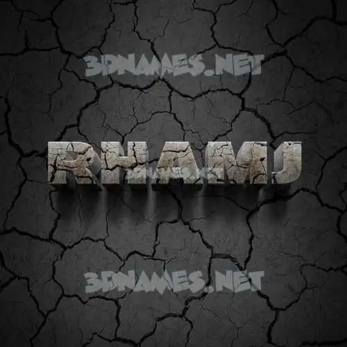 rhamj in Cracked Stone style - 3D name wallpaper rhamj in Cracked Stone style - 3D name wallpaper