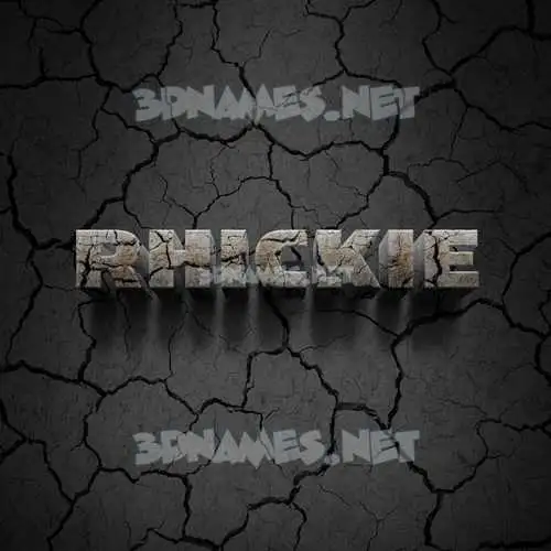 rhickie in Cracked Stone style - 3D name wallpaper rhickie in Cracked Stone style - 3D name wallpaper