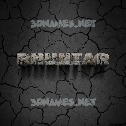 rhuntar in Cracked Stone style - 3D name wallpaper rhuntar in Cracked Stone style - 3D name wallpaper