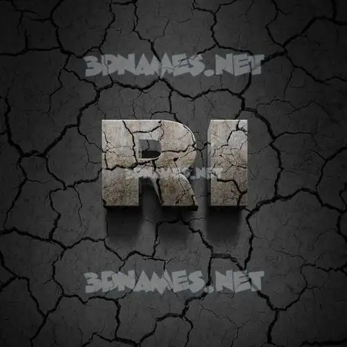 ri in Cracked Stone style - 3D name wallpaper ri in Cracked Stone style - 3D name wallpaper