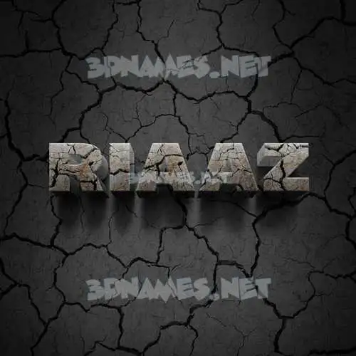 riaaz in Cracked Stone style - 3D name wallpaper riaaz in Cracked Stone style - 3D name wallpaper
