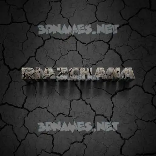 riazchana in Cracked Stone style - 3D name wallpaper riazchana in Cracked Stone style - 3D name wallpaper