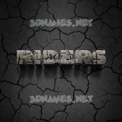 riders in Cracked Stone style - 3D name wallpaper riders in Cracked Stone style - 3D name wallpaper