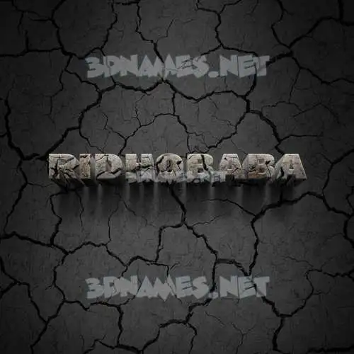 ridhobaba in Cracked Stone style - 3D name wallpaper ridhobaba in Cracked Stone style - 3D name wallpaper