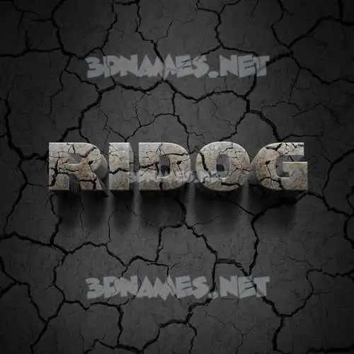 ridog in Cracked Stone style - 3D name wallpaper ridog in Cracked Stone style - 3D name wallpaper