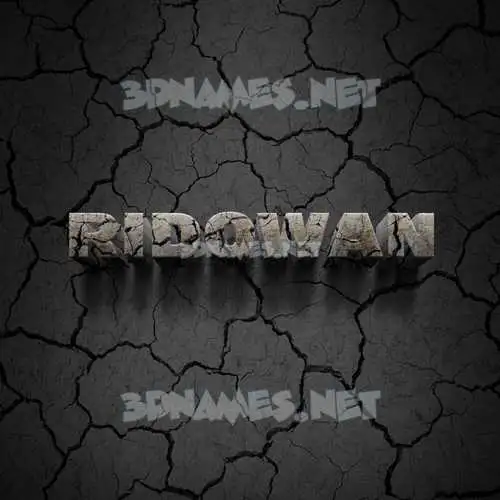ridowan in Cracked Stone style - 3D name wallpaper ridowan in Cracked Stone style - 3D name wallpaper