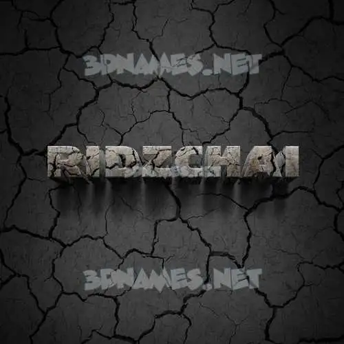 ridzchai in Cracked Stone style - 3D name wallpaper ridzchai in Cracked Stone style - 3D name wallpaper