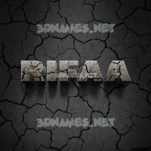 rifaa in Cracked Stone style - 3D name wallpaper rifaa in Cracked Stone style - 3D name wallpaper
