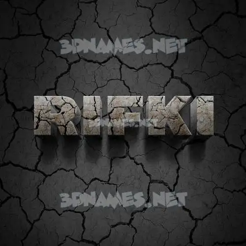 rifki in Cracked Stone style - 3D name wallpaper rifki in Cracked Stone style - 3D name wallpaper