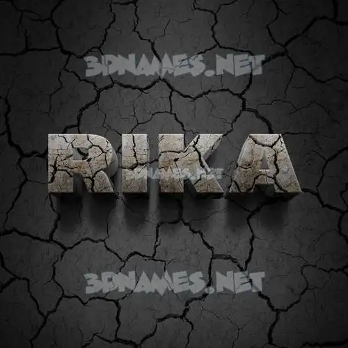 rika in Cracked Stone style - 3D name wallpaper rika in Cracked Stone style - 3D name wallpaper