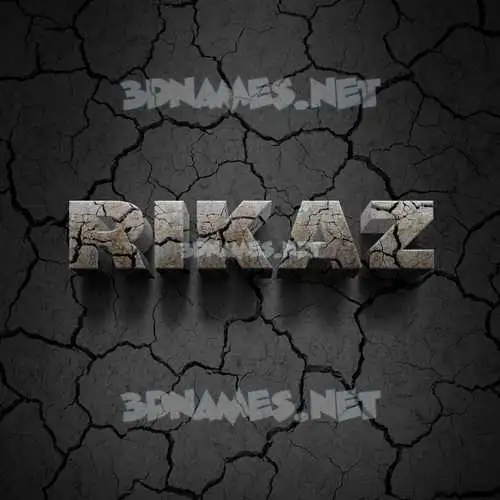 rikaz in Cracked Stone style - 3D name wallpaper rikaz in Cracked Stone style - 3D name wallpaper