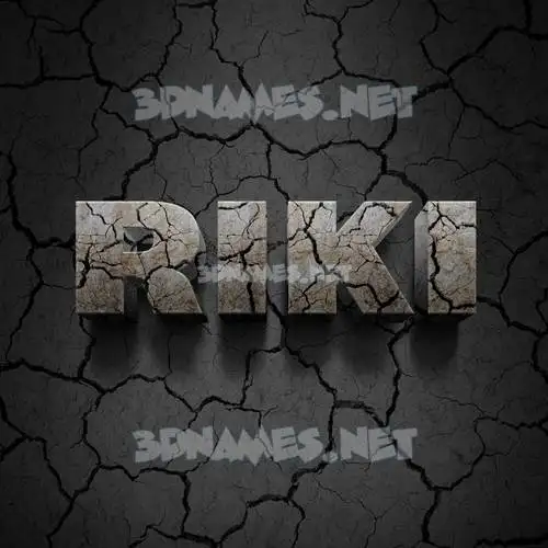 riki in Cracked Stone style - 3D name wallpaper riki in Cracked Stone style - 3D name wallpaper