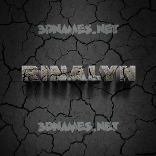 rinalyn in Cracked Stone style - 3D name wallpaper