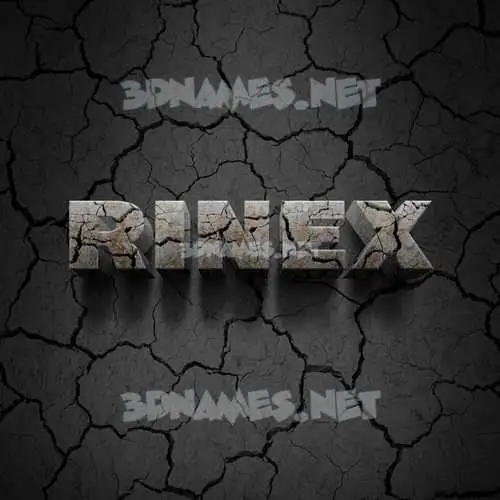 rinex in Cracked Stone style - 3D name wallpaper rinex in Cracked Stone style - 3D name wallpaper