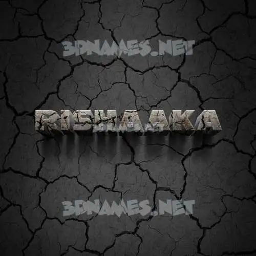 rishaaka in Cracked Stone style - 3D name wallpaper rishaaka in Cracked Stone style - 3D name wallpaper