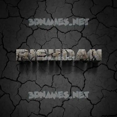 rishdan in Cracked Stone style - 3D name wallpaper rishdan in Cracked Stone style - 3D name wallpaper