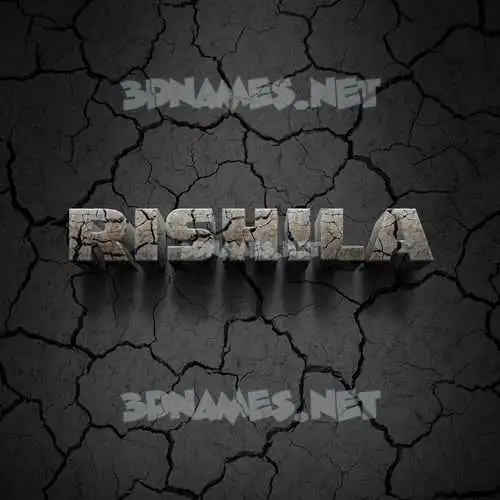 rishila in Cracked Stone style - 3D name wallpaper