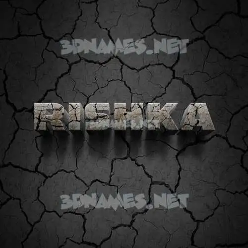 rishka in Cracked Stone style - 3D name wallpaper rishka in Cracked Stone style - 3D name wallpaper