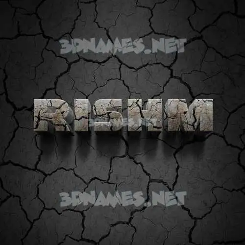 rishm in Cracked Stone style - 3D name wallpaper rishm in Cracked Stone style - 3D name wallpaper