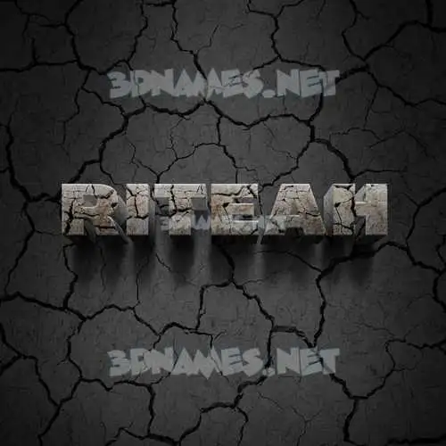 riteah in Cracked Stone style - 3D name wallpaper riteah in Cracked Stone style - 3D name wallpaper