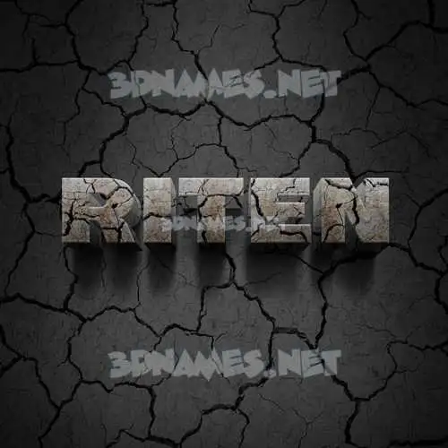 riten in Cracked Stone style - 3D name wallpaper riten in Cracked Stone style - 3D name wallpaper