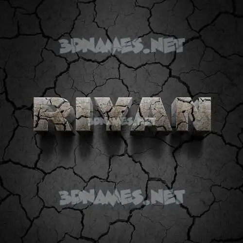 riyan in Cracked Stone style - 3D name wallpaper riyan in Cracked Stone style - 3D name wallpaper