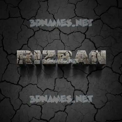 rizban in Cracked Stone style - 3D name wallpaper rizban in Cracked Stone style - 3D name wallpaper