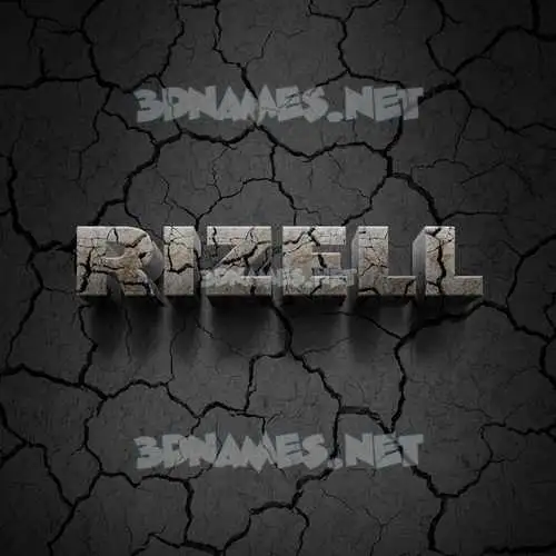 rizell in Cracked Stone style - 3D name wallpaper rizell in Cracked Stone style - 3D name wallpaper