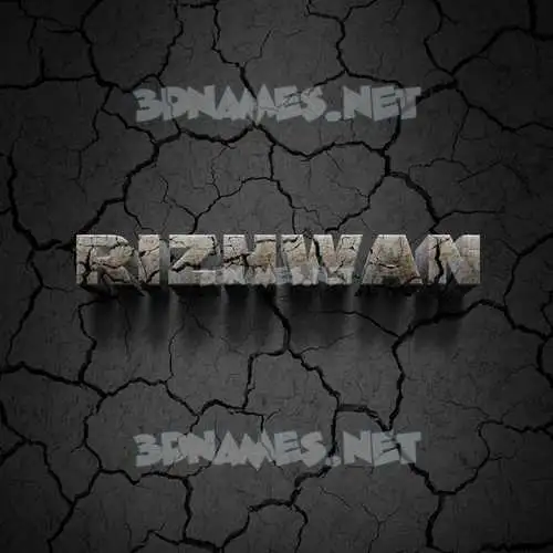 rizhwan in Cracked Stone style - 3D name wallpaper rizhwan in Cracked Stone style - 3D name wallpaper
