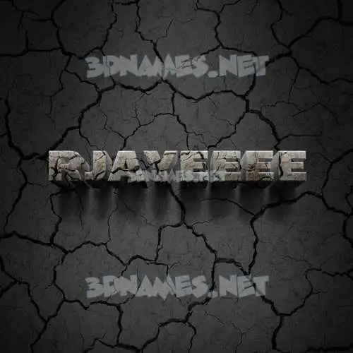 rjayeeee in Cracked Stone style - 3D name wallpaper rjayeeee in Cracked Stone style - 3D name wallpaper