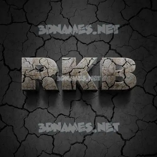 rkb in Cracked Stone style - 3D name wallpaper rkb in Cracked Stone style - 3D name wallpaper
