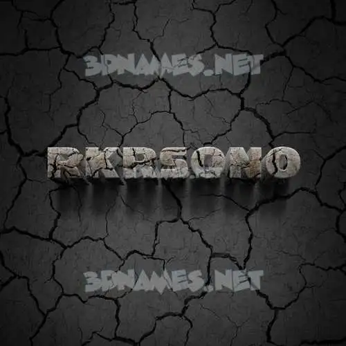 rkrsono in Cracked Stone style - 3D name wallpaper rkrsono in Cracked Stone style - 3D name wallpaper