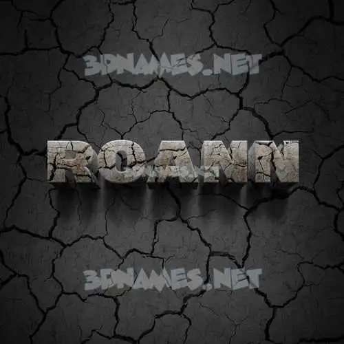 roann in Cracked Stone style - 3D name wallpaper