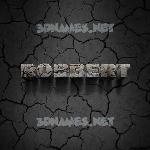robbert in Cracked Stone style - 3D name wallpaper