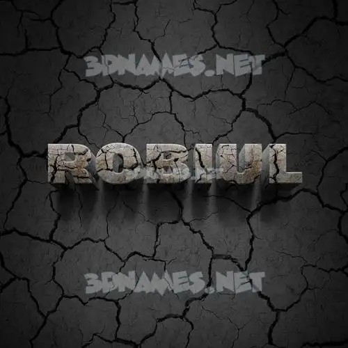 robiul in Cracked Stone style - 3D name wallpaper robiul in Cracked Stone style - 3D name wallpaper