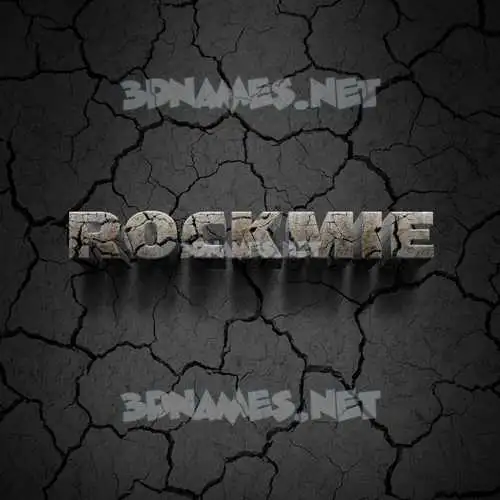 rockmie in Cracked Stone style - 3D name wallpaper rockmie in Cracked Stone style - 3D name wallpaper