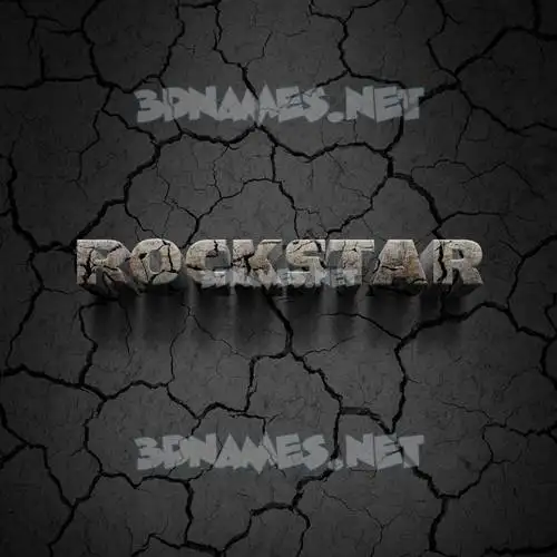 rockstar in Cracked Stone style - 3D name wallpaper rockstar in Cracked Stone style - 3D name wallpaper
