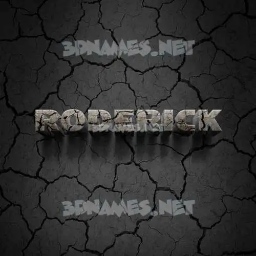 roderick in Cracked Stone style - 3D name wallpaper roderick in Cracked Stone style - 3D name wallpaper