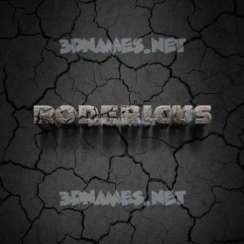 rodericus in Cracked Stone style - 3D name wallpaper rodericus in Cracked Stone style - 3D name wallpaper