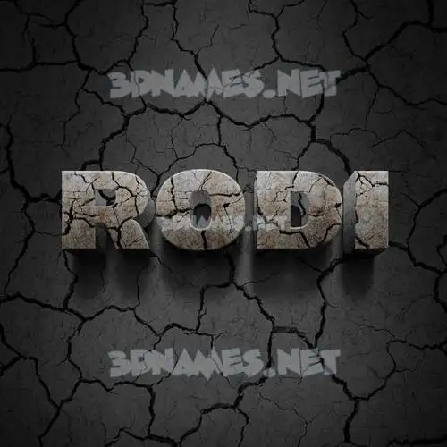 rodi in Cracked Stone style - 3D name wallpaper rodi in Cracked Stone style - 3D name wallpaper