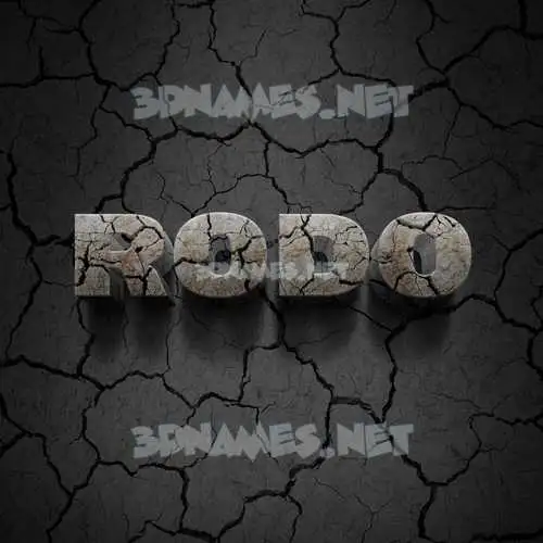 rodo in Cracked Stone style - 3D name wallpaper rodo in Cracked Stone style - 3D name wallpaper