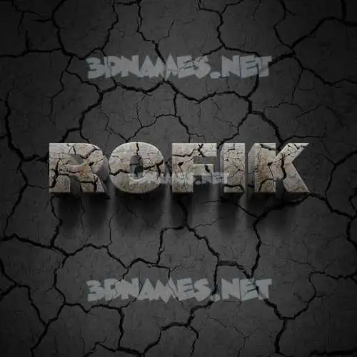 rofik in Cracked Stone style - 3D name wallpaper rofik in Cracked Stone style - 3D name wallpaper