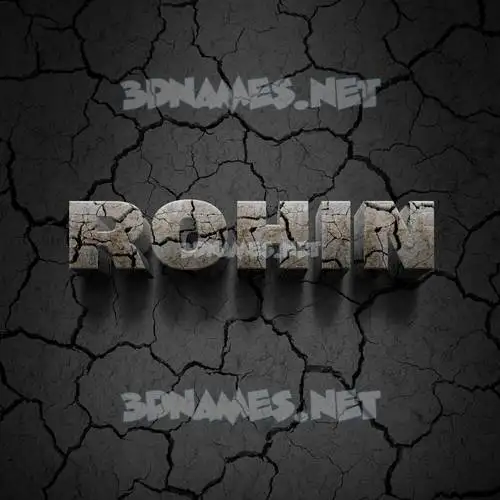 rohin in Cracked Stone style - 3D name wallpaper rohin in Cracked Stone style - 3D name wallpaper
