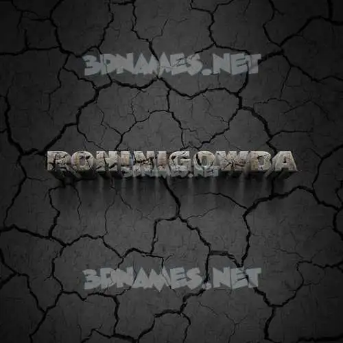 rohinigowda in Cracked Stone style - 3D name wallpaper rohinigowda in Cracked Stone style - 3D name wallpaper