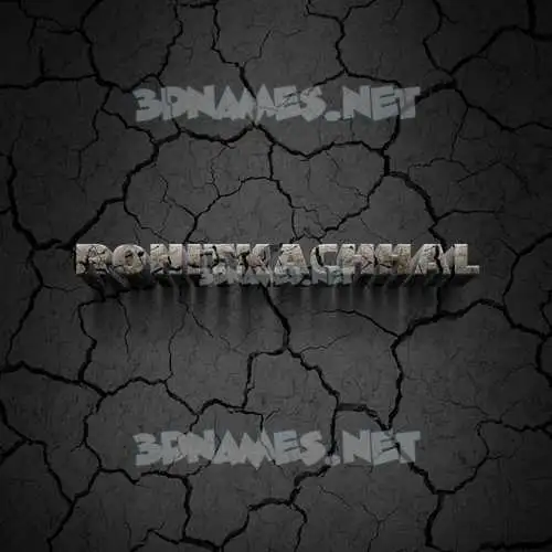 rohitkachhal in Cracked Stone style - 3D name wallpaper