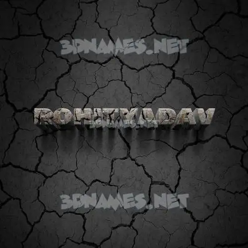 rohityadav in Cracked Stone style - 3D name wallpaper
