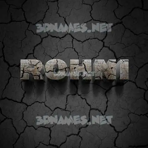 rohni in Cracked Stone style - 3D name wallpaper rohni in Cracked Stone style - 3D name wallpaper